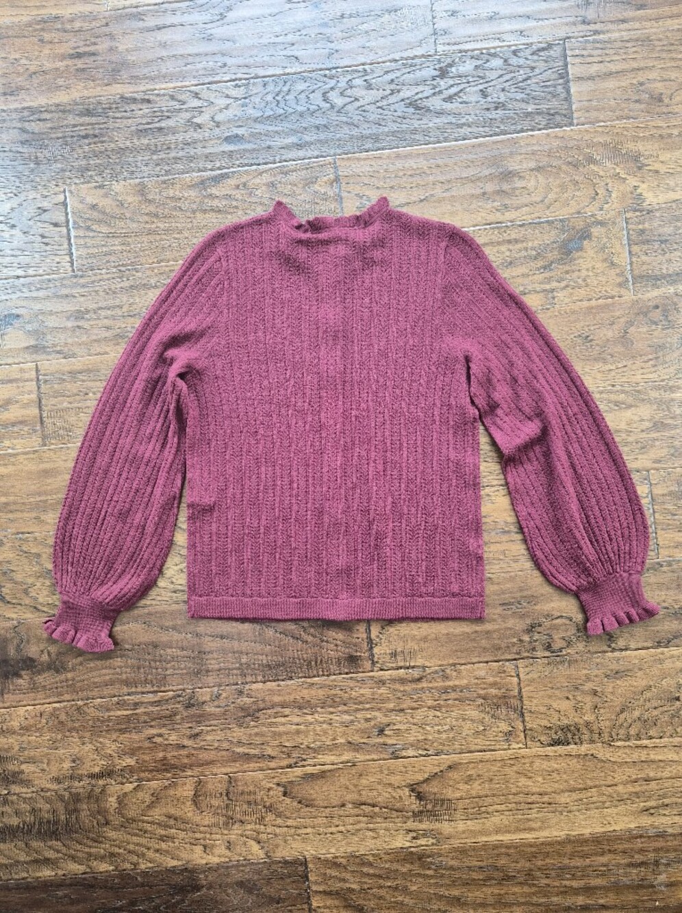 [Sezane] NWOT Louis Cardigan In Burgundy, Size M, 100% Merino Wool - Picture 8 of 11